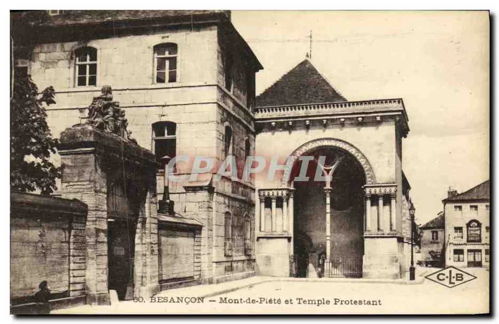 Besançon — Mont-de-Piété e Templo Protestante — C-L-B - Frente