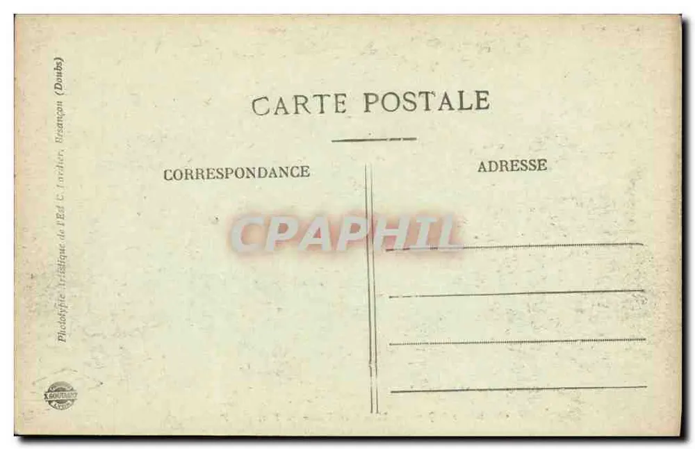 Besançon — Mont-de-Piété e Templo Protestante — C-L-B - Verso