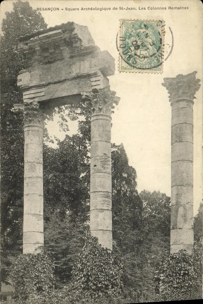 Besançon — Square Archéologique de St-Jean. Die römischen Säulen — Verleger nicht sichtbar, Seriennummer nicht lesbar - Vorderseite
