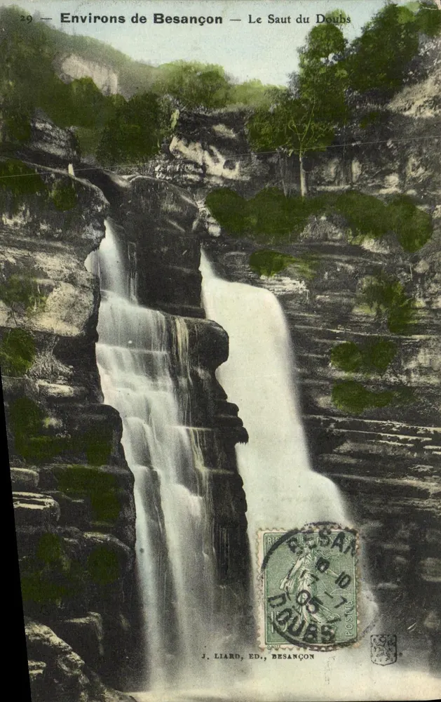 Arredores de Besançon — O Salto do Doubs — J. Liard, Ed., Besançon - Frente