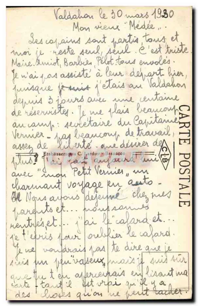 Besançon-les-Bains — Basilique de Saint-Ferjeux — Verlag C. Lardier, Nr. 14 - Rückseite