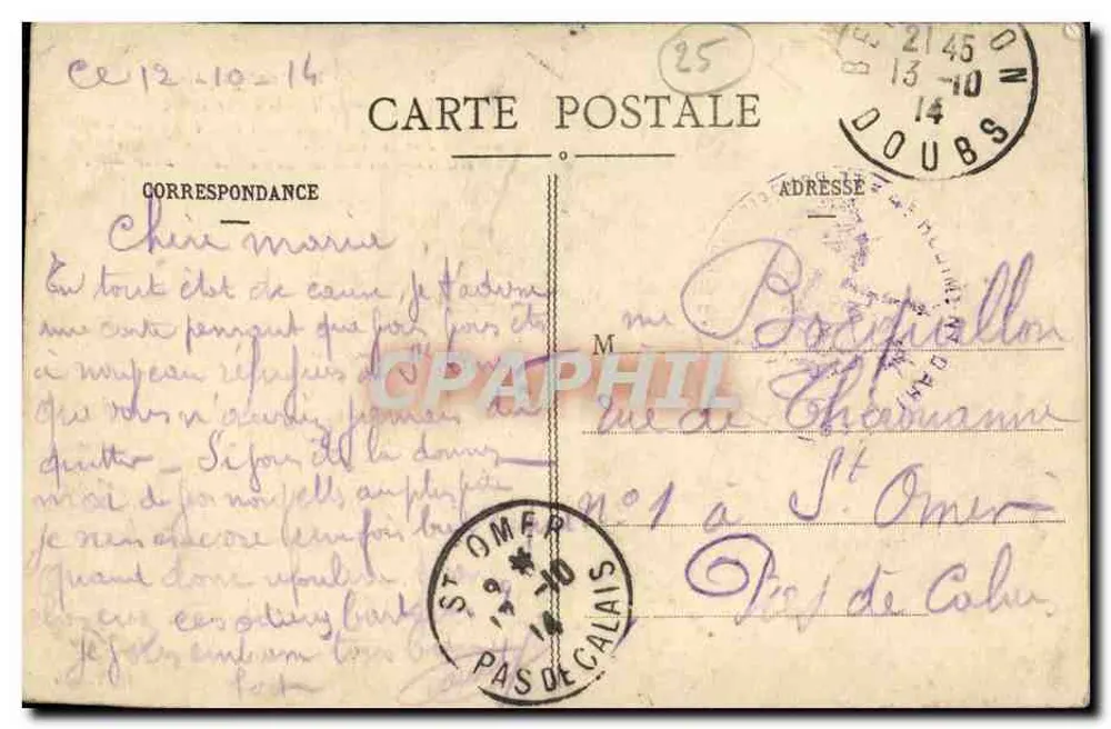 Besançon Historique (M.D.) — Le Doubs à Tarragnoz, remparts de la citadelle (XVIIe siècle) — éditeur M.D. n°33 - Rückseite