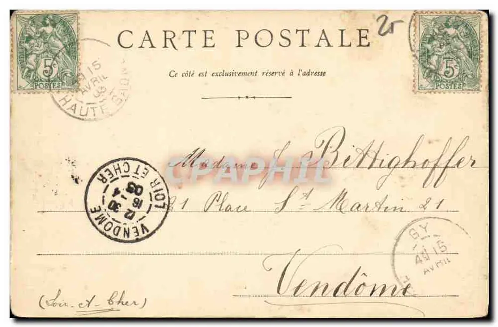Externato e Escola St-Vincent — CHAPRAIS-BESANÇON - Verso