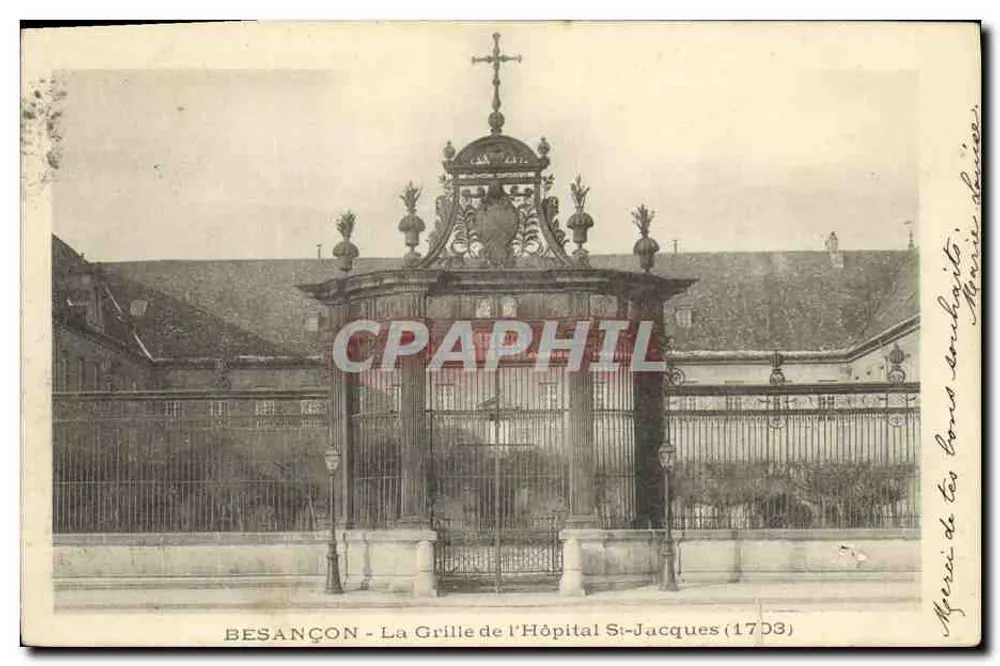 Besançon - Das Tor des Krankenhauses Saint-Jacques (1703) — Verleger: Druck auf der Karte - Vorderseite