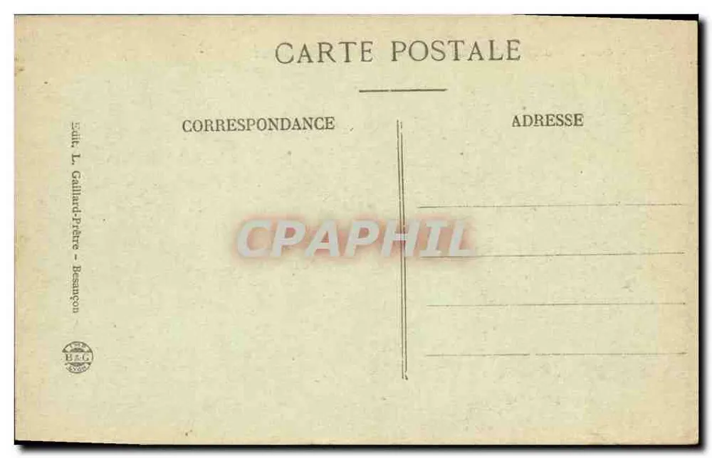 Besançon — Das Casino und das Hotel des Bains — Verlag L. Gaillard-Piètre, Nr. 488 - Rückseite