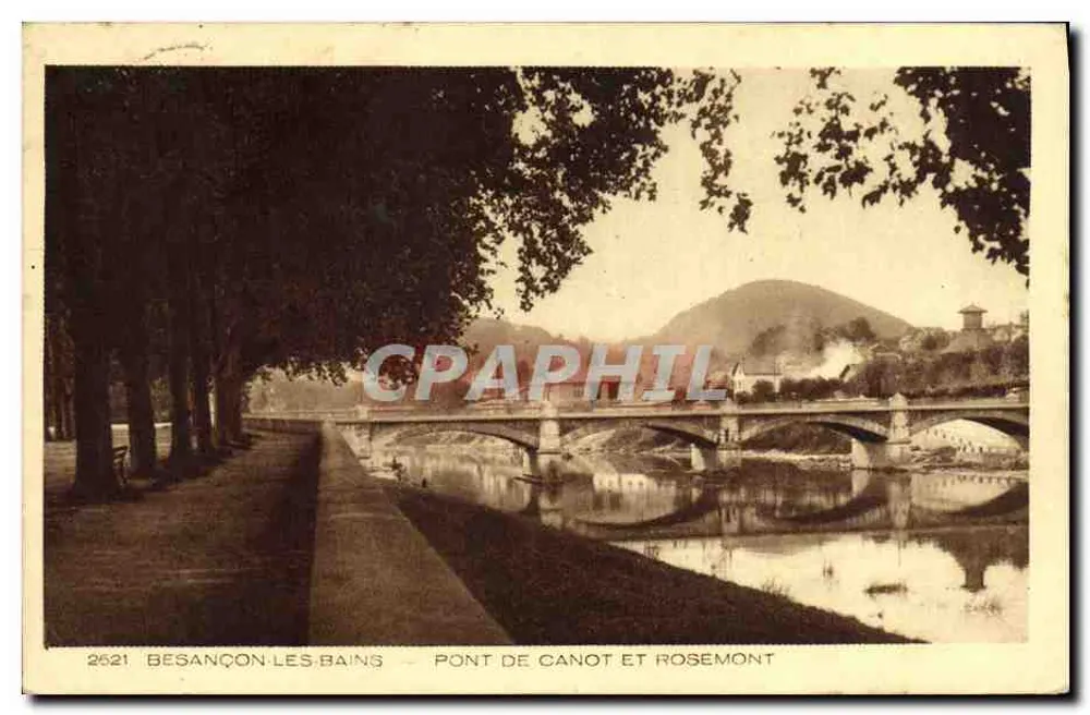Besançon-les-Bains — Brücke Canot und Rosemont — Braun & Cie, Dornach - Vorderseite