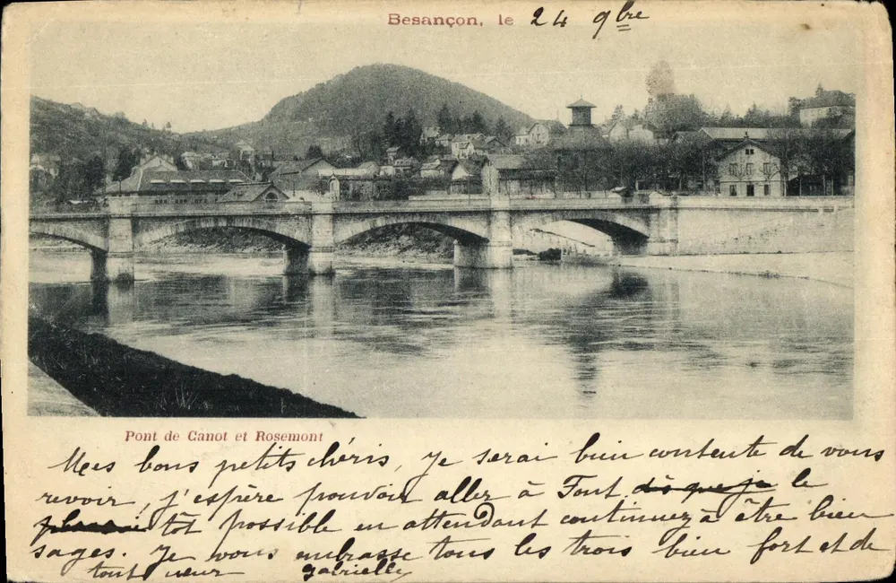 Brücke Canot und Rosemont — Besançon — Verleger nicht sichtbar - Vorderseite