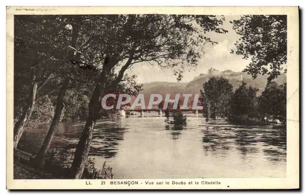 Besançon — Ansicht des Doubs und der Citadel — LL 21 - Vorderseite