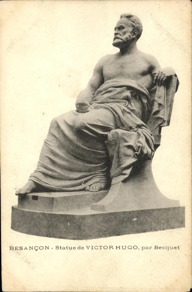 Besançon - Statue von Victor Hugo, von Becquet - Vorderseite