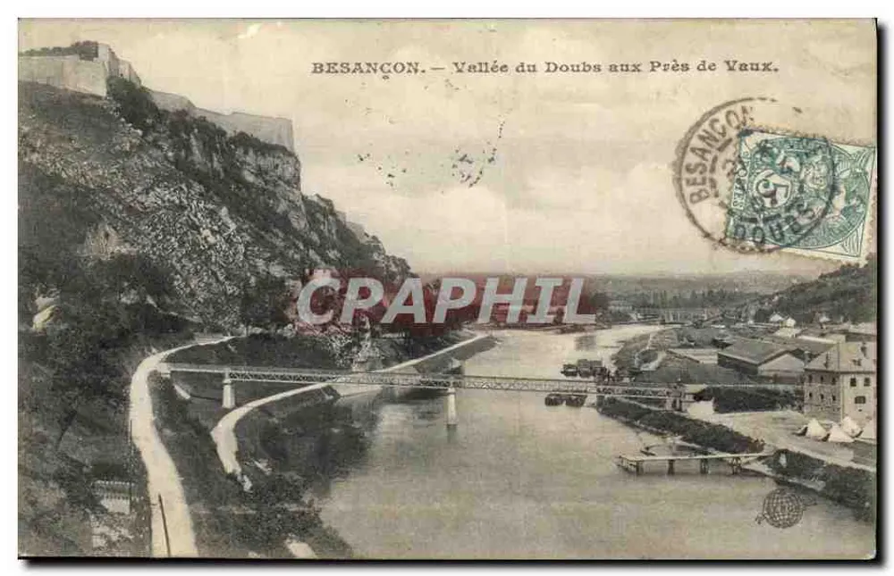 Besançon — Tal der Doubs nahe Vaux — Verleger unbekannt - Vorderseite