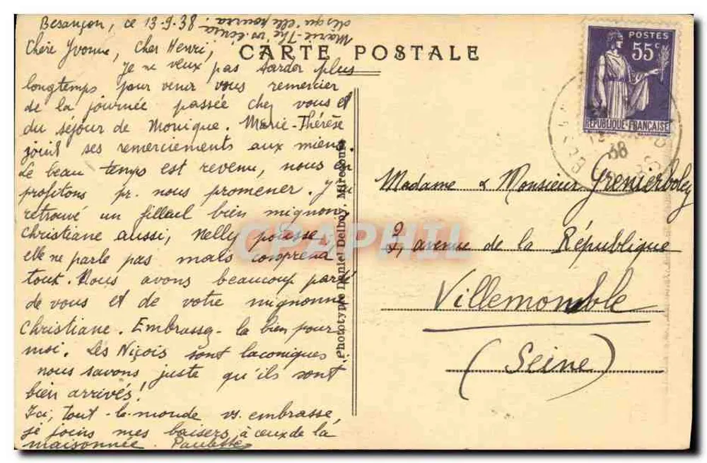 Besançon — Monumento Chardonnet — Moderna, n°8 - Verso