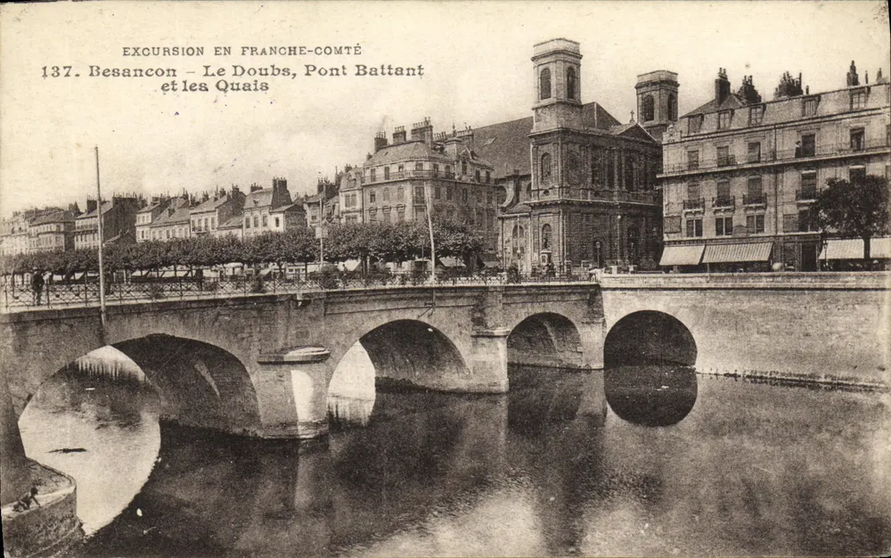 Besançon — Der Doubs, Pont Battant und die Ufer — Ausflug in die Franche-Comté, n°137 - Vorderseite