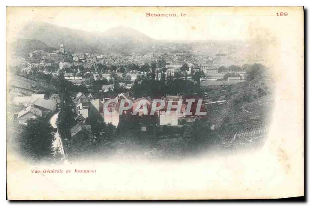 Allgemeiner Blick auf Besançon — Besançon, das Jahr 189 — unbekannter Verlag - Vorderseite