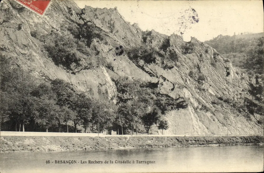 Die Felsen der Zitadelle in Tarragnoz — Besançon — Französische Republik - Vorderseite