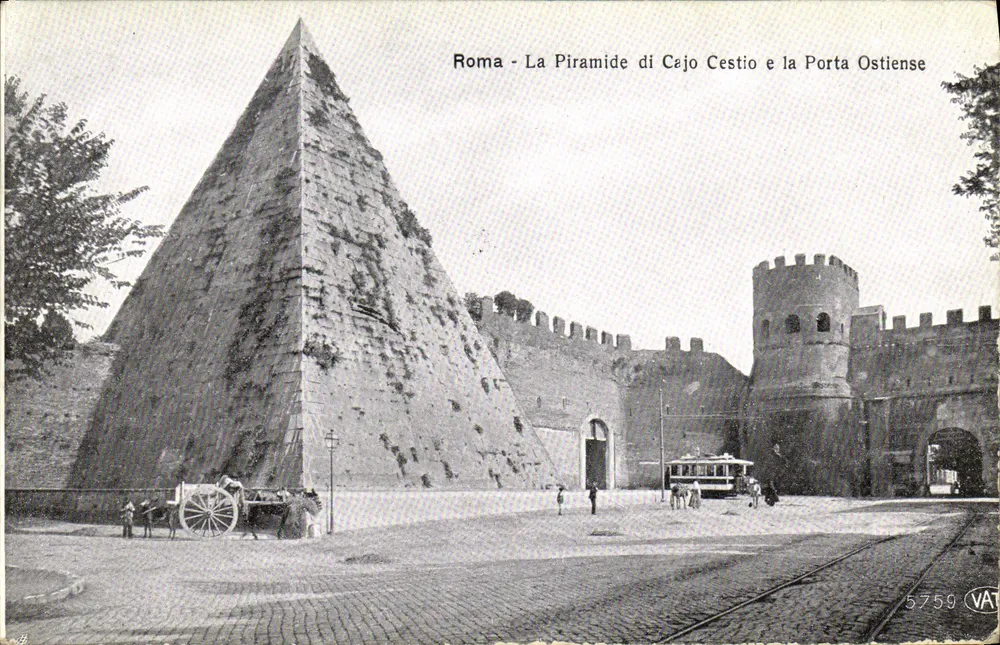 Rom - Die Pyramide von Cestius und das Ostiense-Tor — Verlag Vat, n° 5759 - Vorderseite