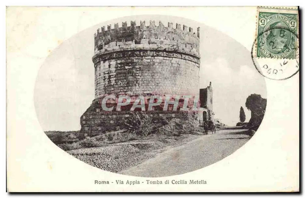 Rom - Via Appia - Grab der Cecilia Metella — Verlag Fototipia Alterocca, Terni, n°30 - Vorderseite