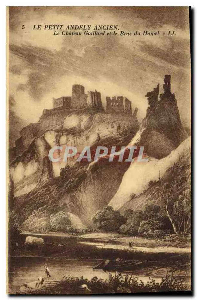 Das kleine alte Andely — Schloss Gaillard und der Arm des Hamel — LL, n°5 - Vorderseite
