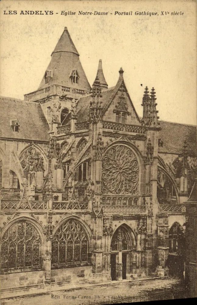 Les Andelys - Kirche Notre-Dame - Gotischer Portal, 15. Jahrhundert - Vorderseite