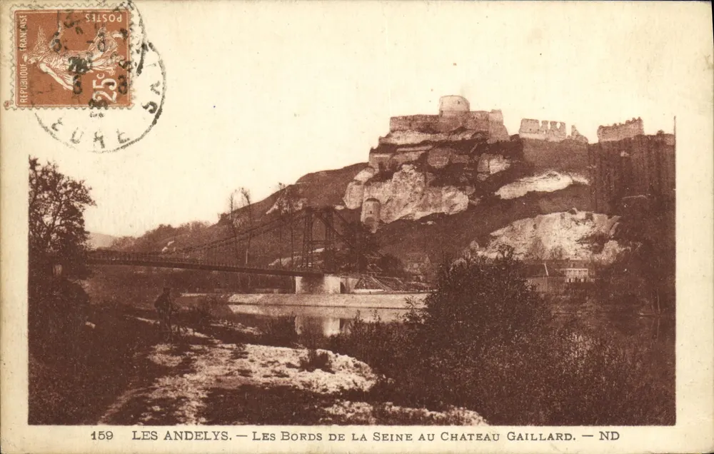 Les Andelys — Die Ufer der Seine am Château Gaillard — ND - Vorderseite