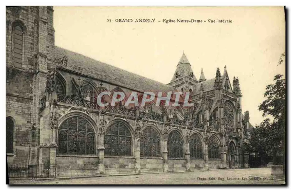 Grand Andely — Kirche Notre-Dame — Seitenansicht — Photo-Edit. Rug. Leronte Les Andelys (Eure) - Vorderseite