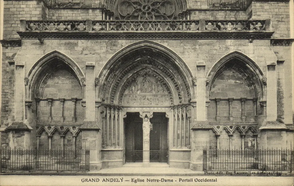 Grand Andely — Kirche Notre-Dame — Westportal — Foto-Verlag Eug. Leconte, Les Andelys (Eure) - Vorderseite