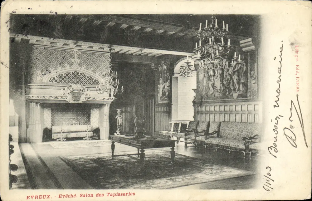 Evreux - Evêché. Salon des Tapisseries — éditeur Lédogie Edith, Evreux, n° 611/103 - Frente