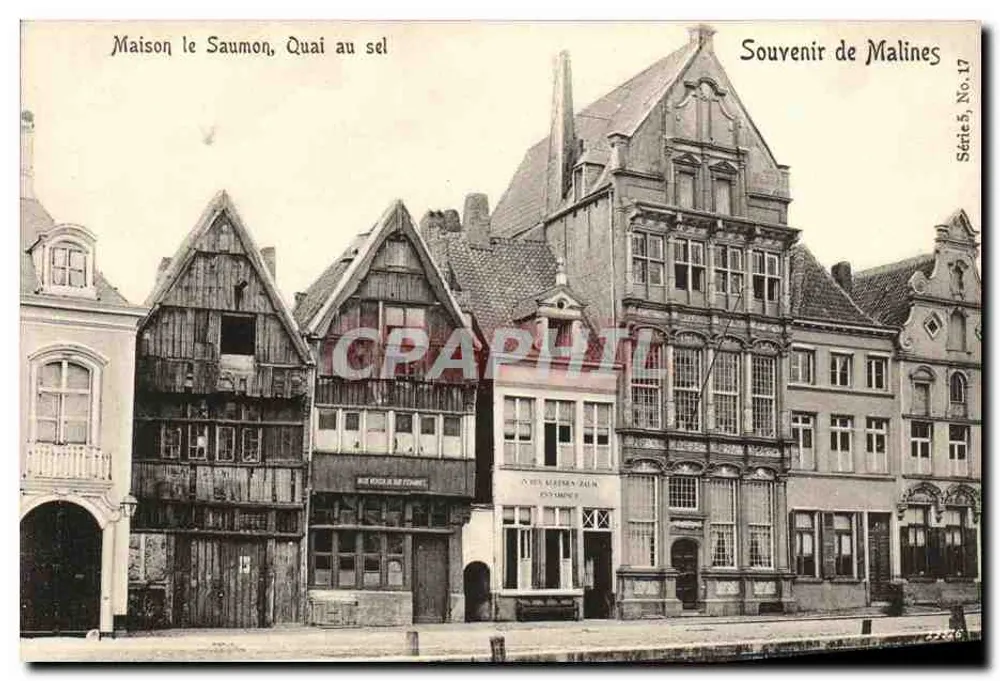 Maison le Saumon, Quai au Sel — Erinnerung an Malines, Serie 5, Nr. 17 - Vorderseite