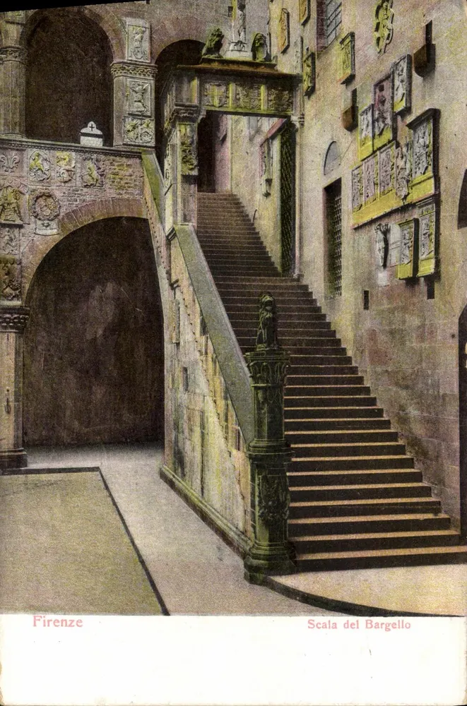 Firenze — Scala del Bargello — Atelier H. Cuddeback & Cie, Éditeur, n° 12490 - Frente