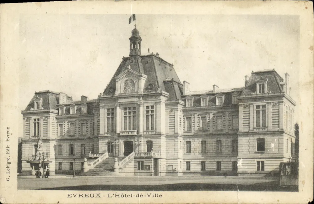 Evreux - L'Hôtel-de-Ville — éditeur G. Lébigre, Edit. Evreux - Frente