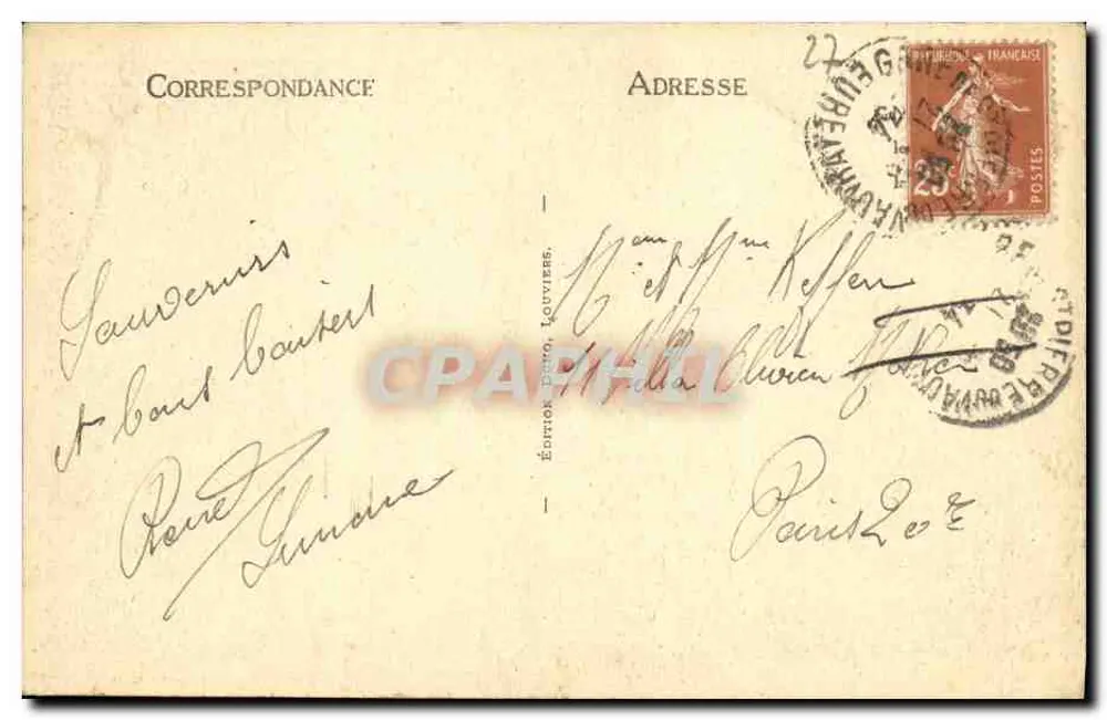 Louvières — O Lago e o Kiosque — Edição Duro, n°110 - Verso
