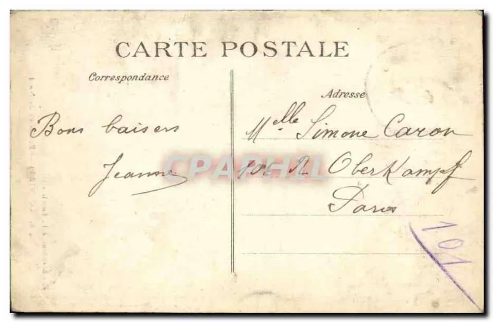 Louvières — Boulevard do Norte — De Bonadona, editora Louvières, n°416 - Verso