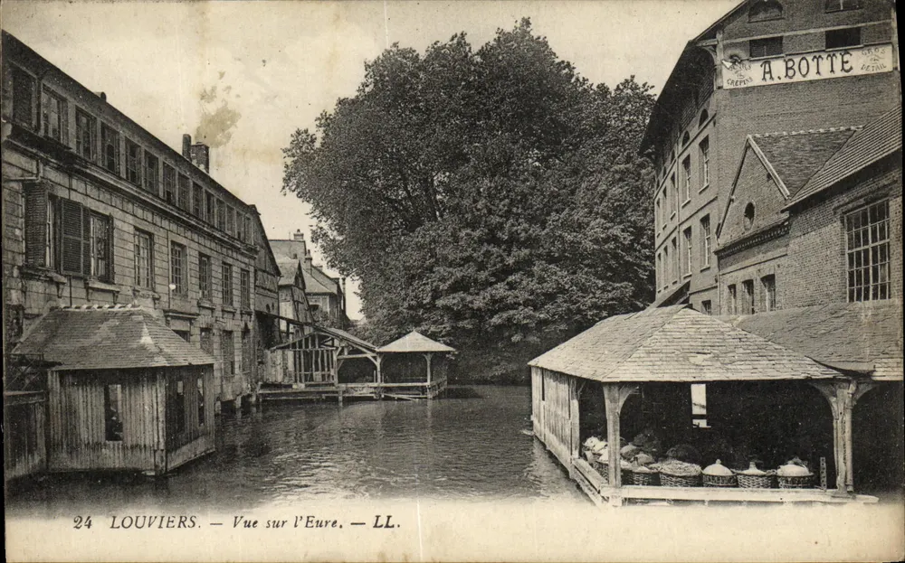 Louvières — Vista sobre a Eure — LL. - Frente