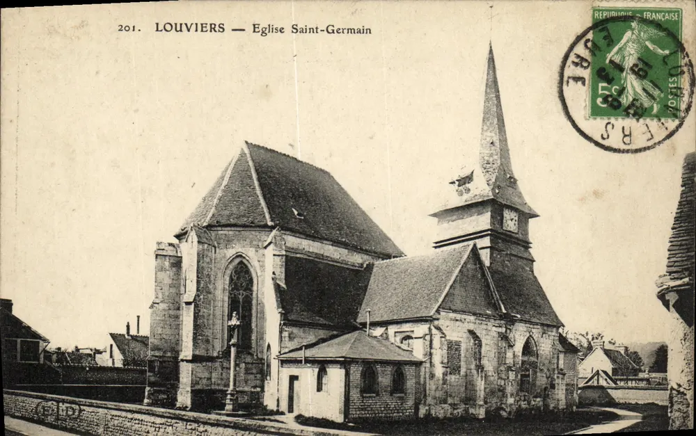 Louvières — Kościół Świętego Germaina — Wydawca nieznany, nr 201 - Awers