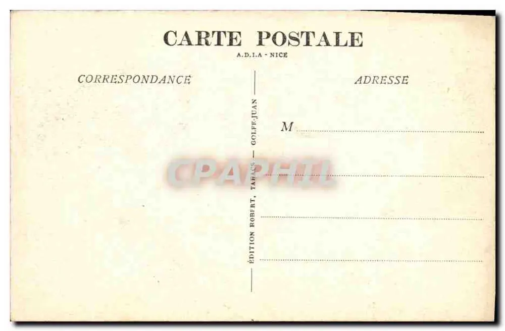Golfe-Juan — Squadra Navale e Vista Generale — Edizione Robert, Tabass, Nice, n°58 - Verso