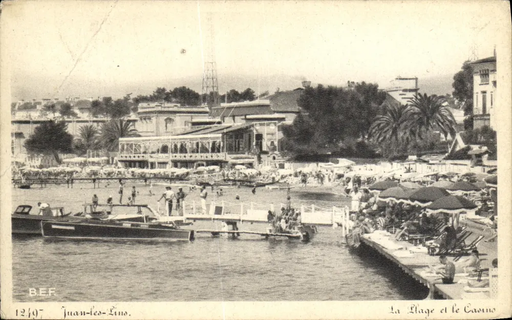 Juan-les-Pins — Die Strandpromenade und das Casino — BER, n° 12497 - Vorderseite