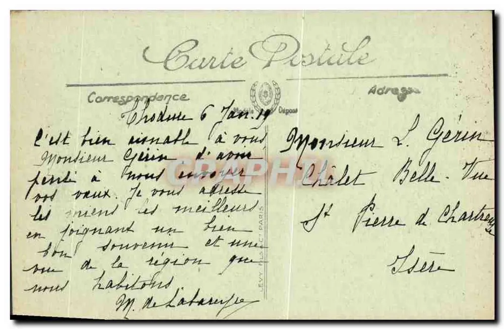 Valence — Schloss Crussol und die Rhône-Tal — L.L. — Selecta - Rückseite