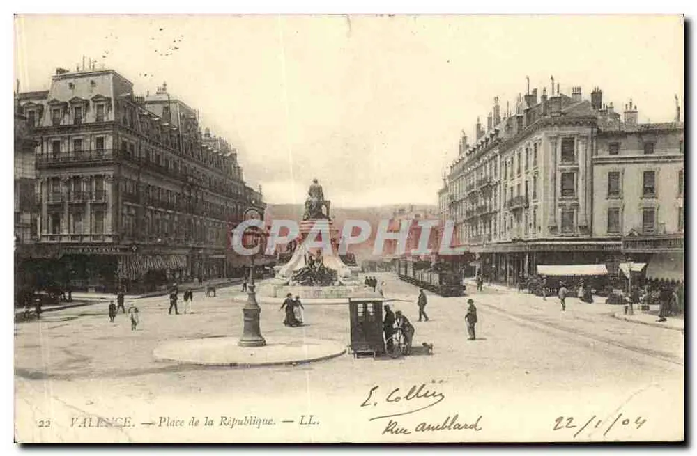 Valence — Place de la République — L. Collée, Rue Amblard, n°22 - Frente
