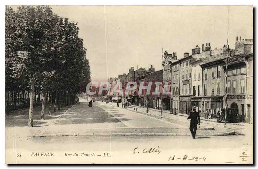 Valence — Rue du Tunnel — LL. — E. Collis - Frente