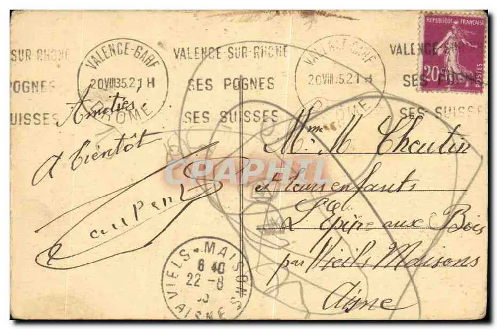 Valence (Drôme) — Le Parc et le Belvédère — Éditeur : n°5 - Verso