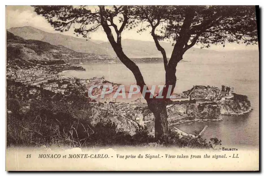 Monaco und Monte-Carlo — Ansicht vom Signal — Selecta - Vorderseite