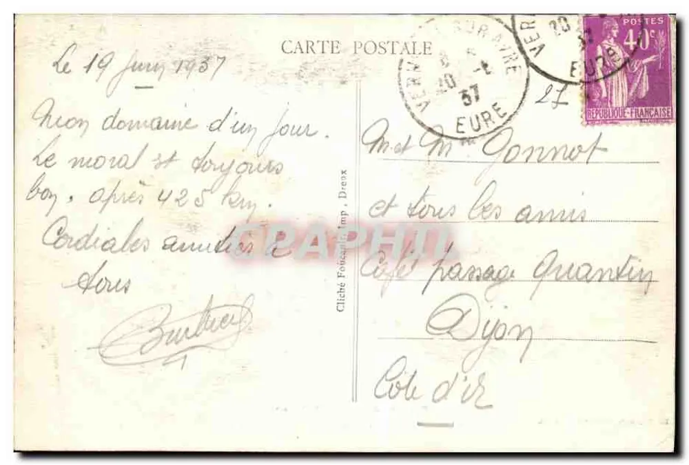 Schloss des Bois Francs — Umgebung von BOURTH (Eure) — Éd. B. Bémanthe, Boursill - Rückseite