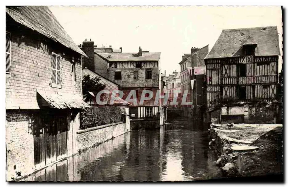 Pont-Audemer (Eure) — pittoreske Ansicht eines Zweigs der Risle — Graphphil - Vorderseite