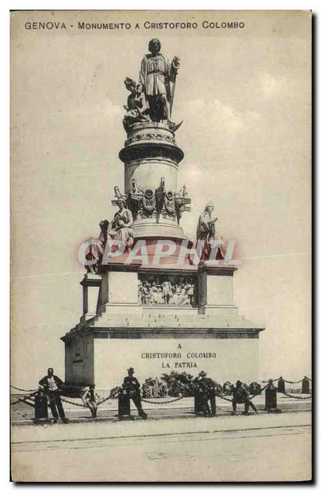 Genua - Denkmal für Christoph Kolumbus — unbekannter Verleger, Seriennummer nicht sichtbar - Vorderseite