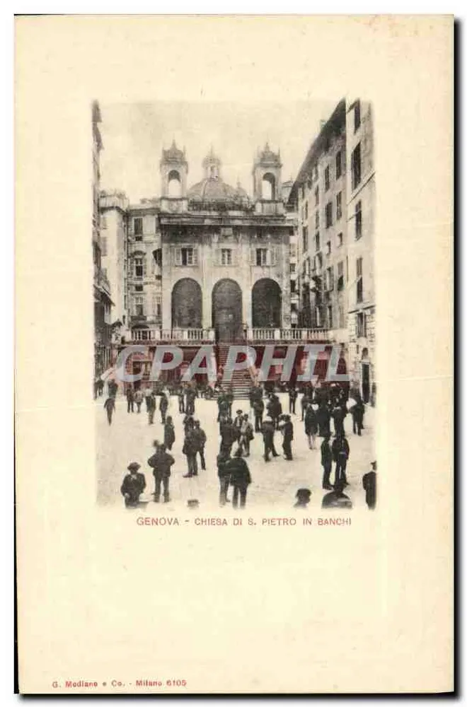 Genova - Kirche S. Pietro in Banchi — G. Modiano e Co. Milano 6105 - Vorderseite