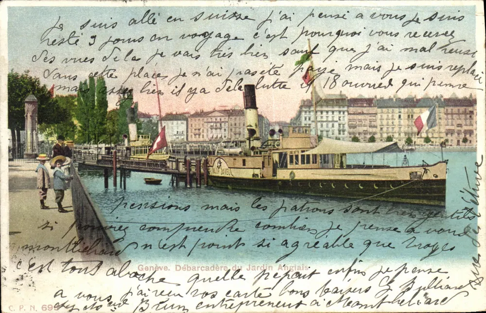 Genf. Anlegestelle des Englischen Gartens — unbekannter Verlag, Seriennummer C.P.N. 699 - Vorderseite