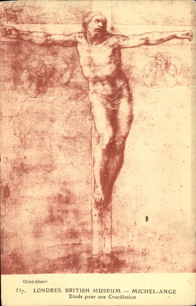 Kreuzigung — Studie für eine Kreuzigung — Alinari Cliché - Vorderseite
