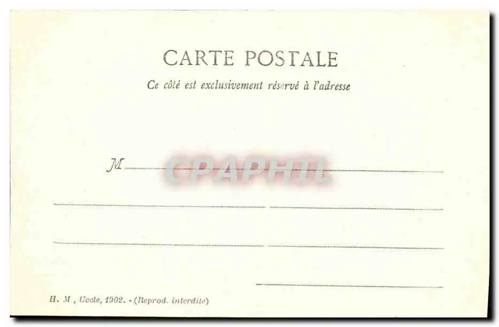 Promenade de Meyenberg — Floresta com riacho — H. M., Uccle - Verso
