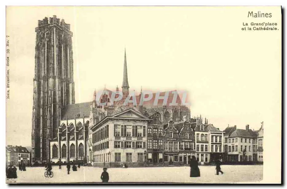 Malines — Die Grand'place und die Kathedrale — Noia Bruzelen, Serie 30, Nr. 7 - Vorderseite