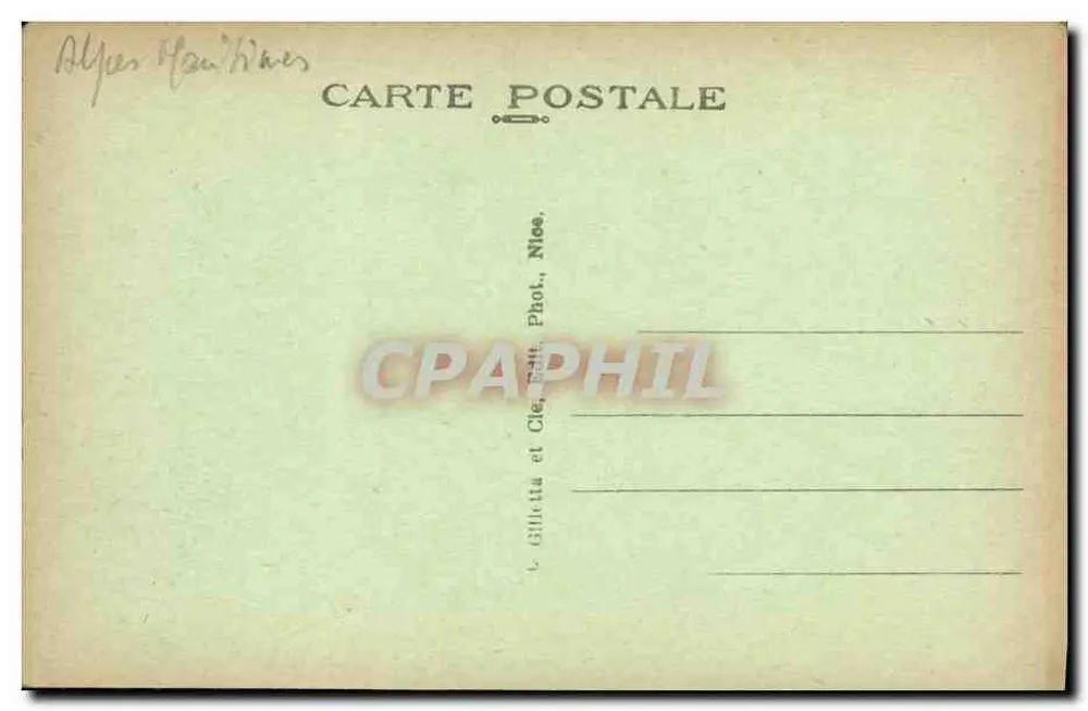 Monte Carlo — Ansicht aus den Gärten von Monaco — L. Gilletta et Cie, Nice - Rückseite