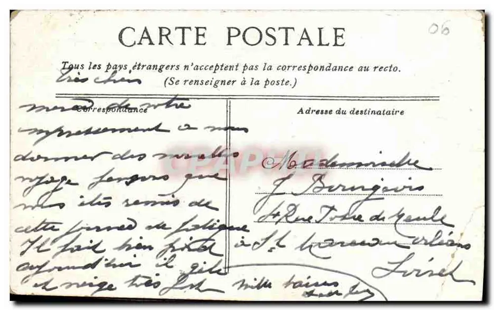 Monte Carlo — Treppen vom Bahnhof zu den Gärten — Verleger nicht sichtbar, Seriennummer 15 - Rückseite